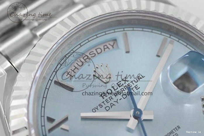 1230 Soft Day Date 40mm SS 904L Steel TWF 1:1 Best Edition Ice Blue Roman Dial on SS Bracelet A 2359